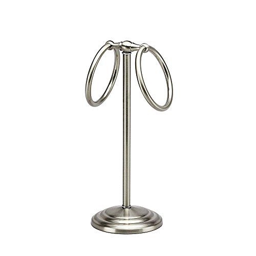 Deluxe Brushed Nickel Steel Small Hand Towel Holder Stand