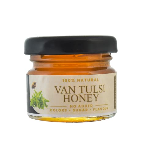 Image of Shiva Organic Van Tulsi Honey 30 grams NMR Tested 100% Natural Healthy and Pure Honey No Added Sugar Flavour Unadulterated Sourced ethically from Vantulsi flower