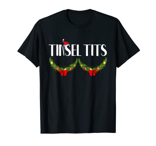 Christmas Matching Couple Tinsel Tits Jingle Balls Couples T-Shirt