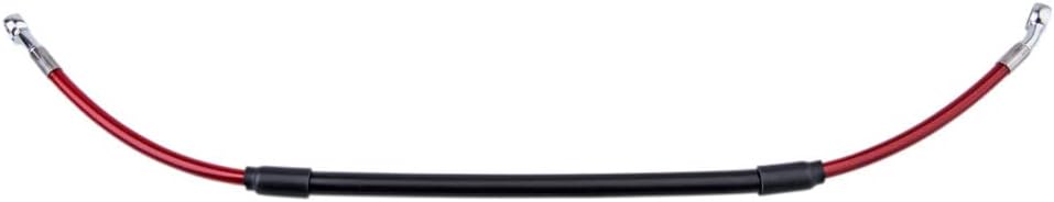 Tusk Rear Motorcycle Steel Braided Brake Line Standard Length Red Compatible with Honda CR250R 2002-2007/CRF450R 2002-2016/CRF450X 2005-2017