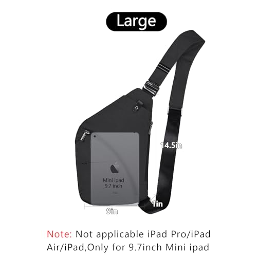 Image of OSOCE Crossbody Sling Bag, Water-Resistant Anti Theft Chest Pack, Minimalist Commuter Daypack for Travel Hiking Work