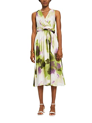 ESPRIT Collection Damen 023eo1e340 Kleid, 318/Leaf Green 4, 36