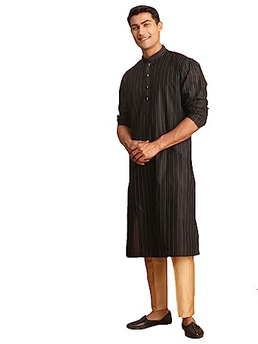 Image of VASTRAMAY Men's Cotton Blend Kurta Pyjama Set (PS)