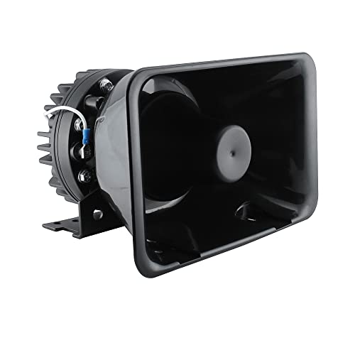 LAMPHUS SoundAlert 100W Police Siren Speaker [120-130dB] [Bull Horn Style] Siren Speaker for Emergency Warning Vehicles Truck UTV ATV Car POV