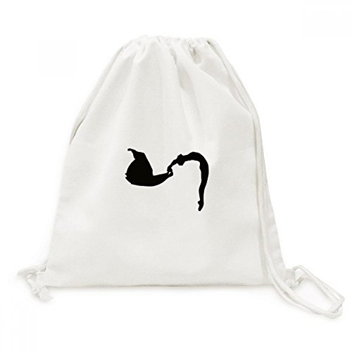 Sac cordon en toile imprimé danseur art sauter sport pour voyage