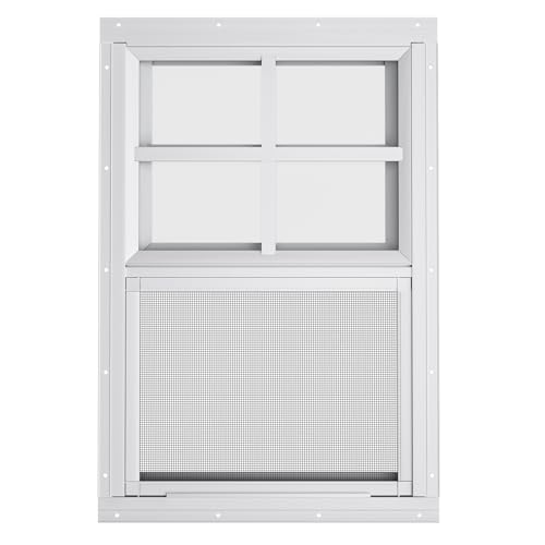WRISIN 2 Pack Shed Windows 18" W x 27" H Flush Mount, White Household Windows for Playhouses, Barns, Chicken Coop by WRISIN - Image 7
