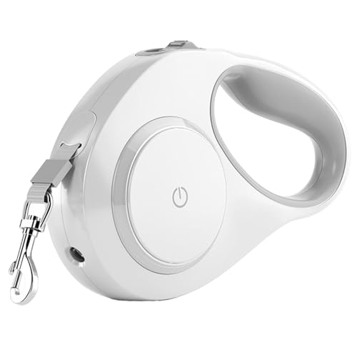 Laisse rétractable pour chien avec lampe LED intégrée et corde télescopique durable - 2