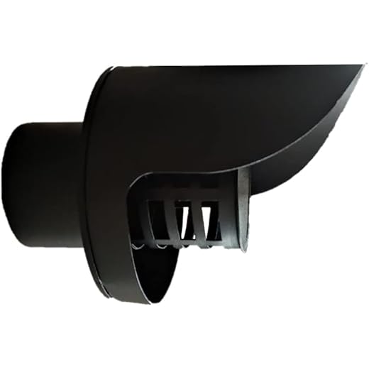 Sombrero anti lluvia estufa pellet 80mm, sombrero con salida lateral antilluvia para estufa pellet (Negro vitrificado)