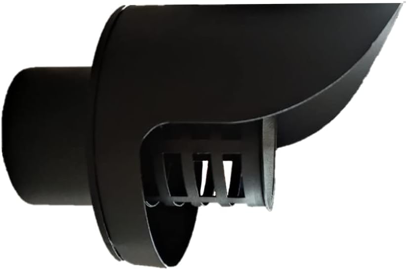 Sombrero anti lluvia estufa pellet 80mm, sombrero con salida lateral antilluvia para estufa pellet (Negro vitrificado)
