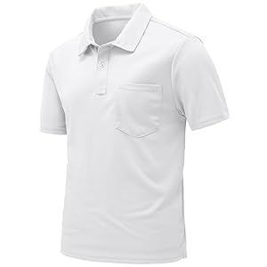 Rdruko Men’s Polo Shirts Short Sleeve Quick Dry Outdoor Golf Sports Shirts with Pocket