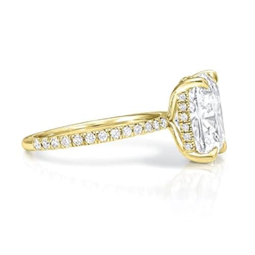 1-6 CT Elongated Cushion Moissanite Engagement Ring for Women Handmade Wedding Bridal Rings Silver 10k 14k 18k Solid Gold Anniversary Promise Ring2