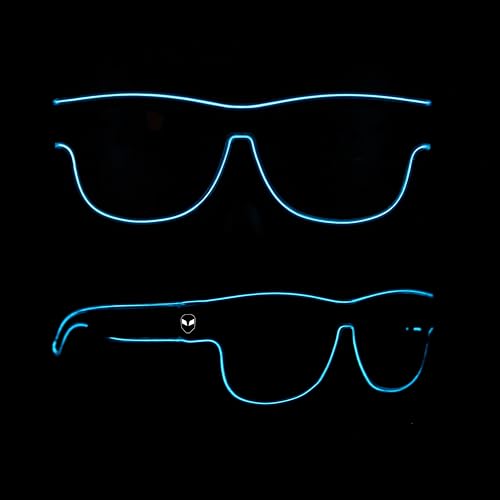 Image of Hookaba LED Jam Shade Party Glasses | Unisex Wireless Light-Up for DJ Night, Live Concerts, Halloween, Birthdays | Neon Specs for Boys, Girls, Kids | Dynamic Colors for Carnival & Clubbing