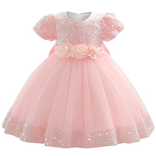 AGQT Toddler Girls Sequin Tutu Dress for Babies Sleeveless Girls Princess Dress Size 6M-4T
