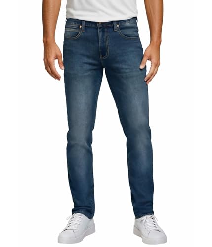 Image of ETHANOL Men's Straight Knit Denim Jeans