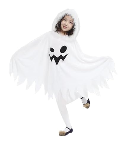 MODERNAZ Ghost costume for kids | halloween cloak white witch halloween dress for boys and girls