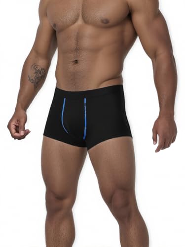 Men's Comfortable Boxer Briefs Soft and Breathable Moisture Wicking Underwear for Active and Everyday Use Blue4