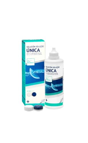 Solución única para lentes de contacto blandas con ácido hialurónico contiene un estuche portalentes Bote 360 ml