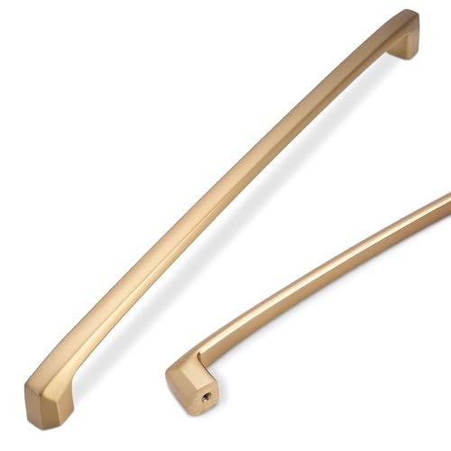 COTYKILEY 10 Pack 10 Inch(254mm) Champagne Bronze Cabinet Handles Gold Kitchen Cabinet Pulls Cabinet Door Handles Kitchen Cabinet Hardware