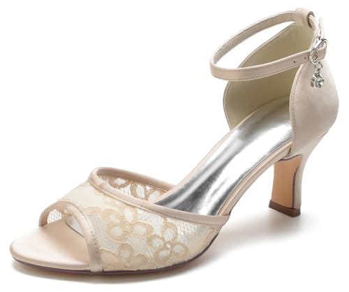 Sandales mariée Gatsby MY085 talon bas contre le mal de pieds en soirée habillée
