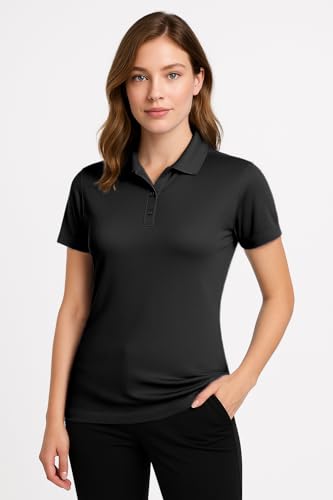 Women's Dry-Fit Golf Polo Shirts 3-Button Golf Polo's in 20 Colors XS-3XL Shirt2