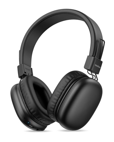 awatrue Kids Bluetooth Headphones, Over-Ear Wireless Headphones with Microphone, Safe-Volume 85dBA, Bluetooth 5.4, Foldable Lightweight and Comfortable, 50H Playtime, USB-C Charging, Black