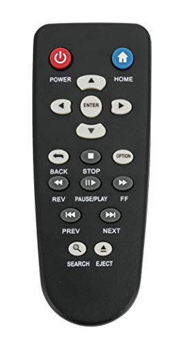 VINABTY - New Replaced Remote Compatible with Western Digital Live HD TV Streaming Media Player Plus Hub WD 1st 2nd 3rd Gen WDTV001RNN WDTV003RNN WDBACC0010HBK WDBNLC0020HBK WDBNLC0010HBK WDBMCE0010HBK