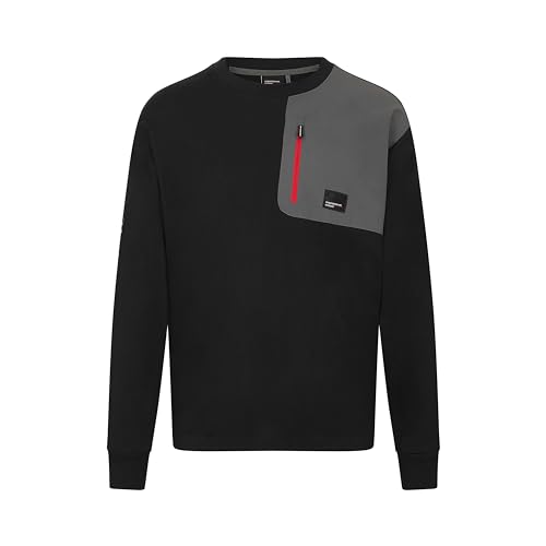 Porsche Motorsport T-Shirt Utility à Manches Longues pour Hommes de Noir - Taille: XS