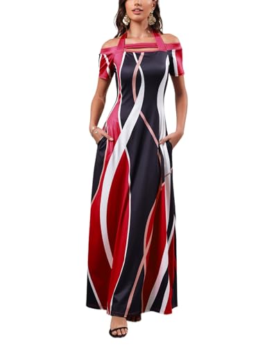 Image of SheKiss 2026 Women's Casual Summer Floral Long Maxi Dresses Floor Length Sleeveless Plus Size Sundresses