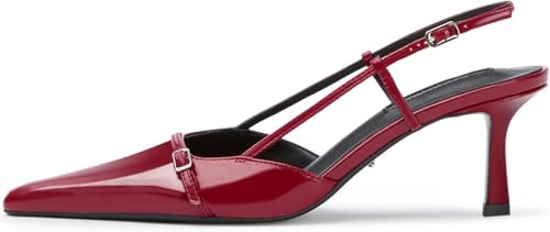 Image of MAVMAX Slingback Heels for Women Kitten Heels with Bow Pointed Close Toe Pumps Dress Party Heeled Sexy Wedding Shoes