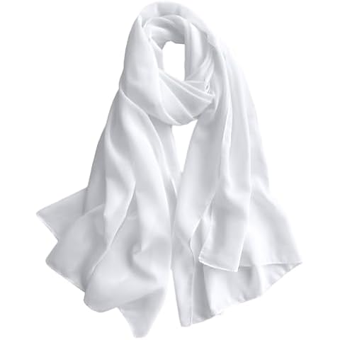 Harewom Chiffon Scarf for Women Lightweight Wedding Shawls and Wraps Long Sheer Summer Sun-proof Muslim Hijab Neck Scarves Cover