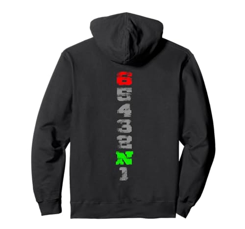 Motorrad Schaltfolge 1N23456 Supersportler Pullover Hoodie