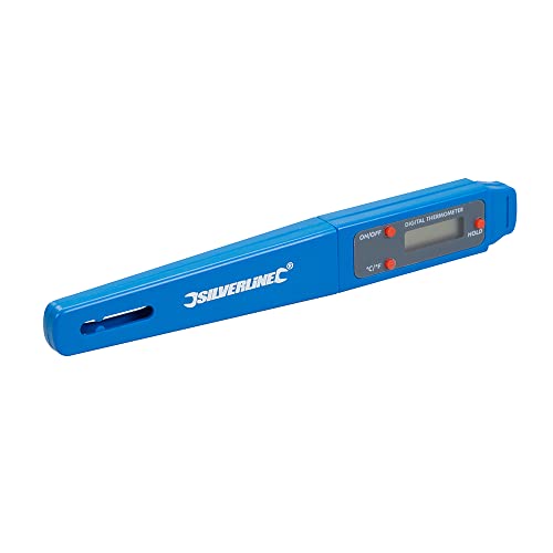 Silverline Pocket Digital Probe Thermometer -40°C to +250°C (469539), Blue - Image 4