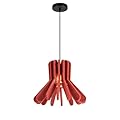 TimberAura Pendant Light with Felt Lampshade, Modern Hanging Lamp Fixture, DIY Acoustic Pendant Light Chandeliers for Kitchen Island, Living Room, Dining Room, Bedroom, Office (D13.7"x10.2")
