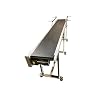 INTSUPERMAI PVC Flat Conveyor Belt Systems Adjustable Speed PVC Belt Conveyor for Industrial Transport with Double Guardrail 82.6inch Length 15.7inch Width Black Belt 110V