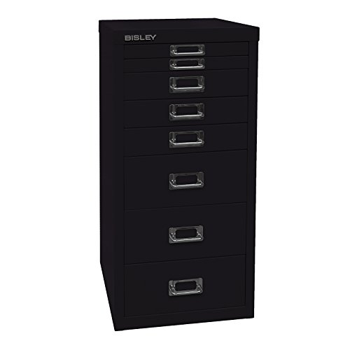 BISLEY MultiDrawer, 29er Serie, DIN A4, 8 Schubladen, Metall, 604 Grün, 38 x 27.9 x 59 cm