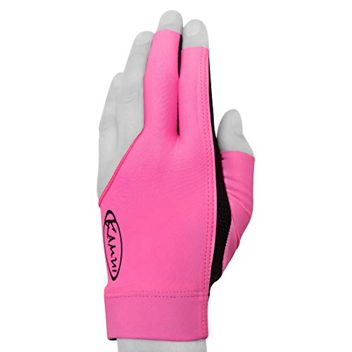 KAMUI Billiard Glove - Quickdry - for Left Hand (Pink, X-Large)