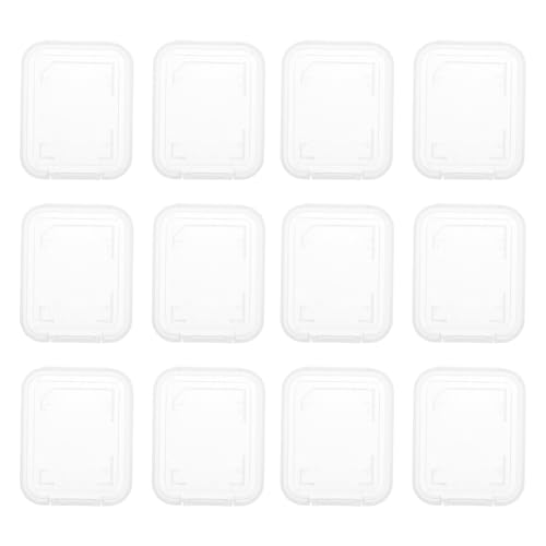 OATIPHO 20 Stück Transparente Speicherkartenboxen Klein Aufbewahrungsetuis aus Robustem Kunststoff mit Fach Schutz für SIM Speicher und Kreditkarten Kompakt für Reisen und Alltag