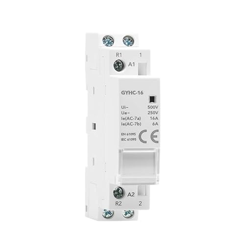 Contacteur AC 2P 16A 1NO 1NC 220V domestique sur rail DIN