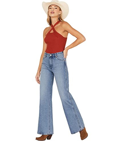 Wrangler Women's Light Wash Bonnie Loose Flare Wide Jeans - 112322866 31W x 34L - Main Image