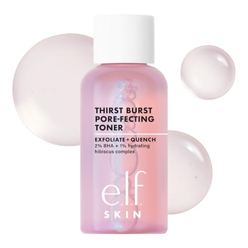 e.l.f. SKIN Thirst Burst Pore-fecting Toner Mini Hydrating & Exfoliating for Face Smooths Plumps Pore-Minimizing Infused with Salicylic Acid Vegan & Cruelty-Free