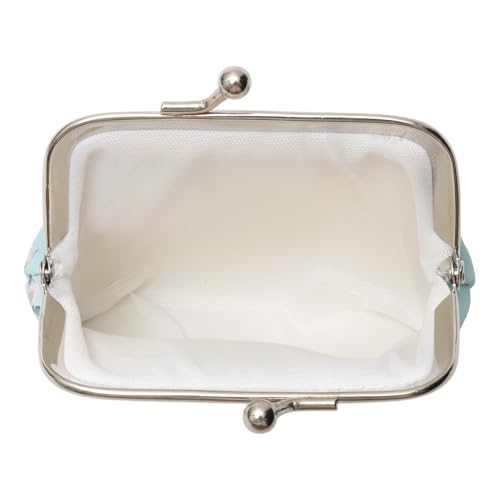 1Pcs Pouch Wallet Branch Blossom Snap Wallet PU Leather Blue 9x8cm3