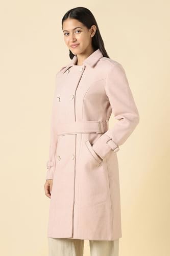 Image of Women Pink Solid Casual Jacket