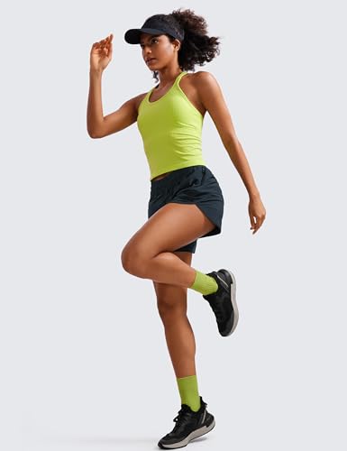 CRZ YOGA Dolphin Athletic Shorts for Women 5" - High Waisted Quick Dry for Running Workout Gym Track with Zip Pocket - Image 5