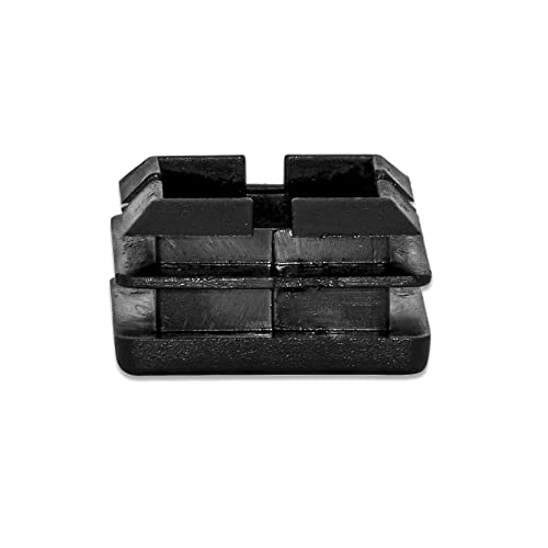 Image of Flyshop 25 x 25 mm, 0.98 inch x 0.98 inch Black Plastic Hole Plugs Square Tubing End Caps Tube Inserts Durable Furniture Glide for Chair Table Stool Leg 8 Pack