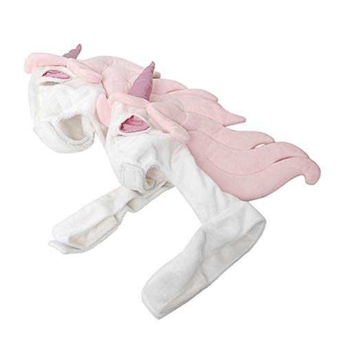 Fantasia Studyset para animais de estimação, lindo desenho rosa, branco, chapéu de cachorro, casaco