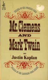 Mr. Clemens and Mark Twain: A biography B0007E0YRS Book Cover