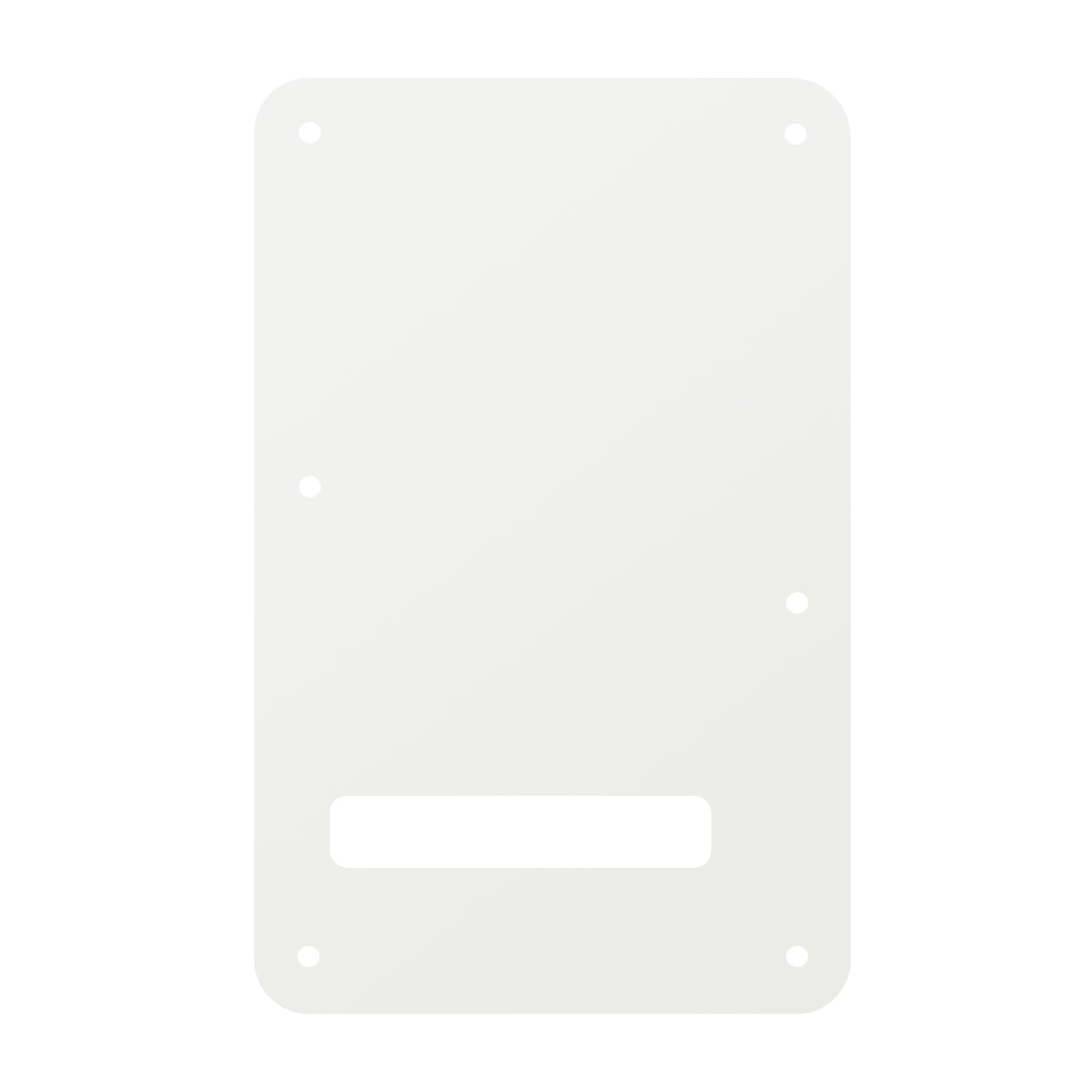 Banworks 1 Ply Electric Guitar Backplate 6-Hole Trem Tremolo Cover for USA/Mexican Standard Strat ST JT/HGB-01 White - Image 3