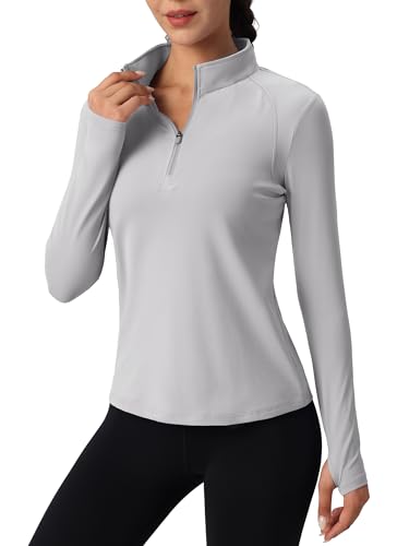MAGCOMSEN-Womens-14-Zip-Pullover-with-Pockets-Warm-Brushed-Slim-Fit-Spring-Fall-Workout-Jackets-with-Thumb-Holes