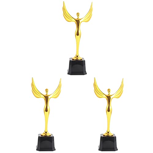 INOOMP Pacote com 3 estátuas troféu de troféu de troféu de troféu de troféu de prêmio de troféu de t