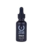 ZEUS Natural Beard Oil for Men, Premium Grooming Oil to Soften, Hydrate, Condition & Control Frizz in Beard and Mustache (Made in USA) Vanilla Rum